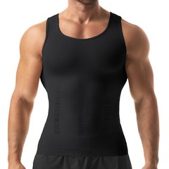 Mens Body Shaper Slimming Shirt Tummy Vest Compression Muscle Tank Top Shapewear