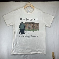 Documentary T Shirt Mens Medium Best Judgement: Ladd School Lessons Ivory Cotton