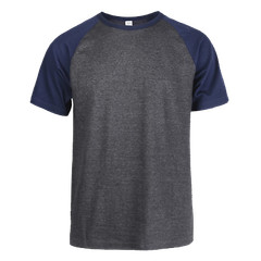 Raglan Baseball Tee-Shirt Premium Cotton Jersey Short Sleeve Men’s New Two Tone