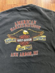 Vintage Black Harley Davidson Eagle Ann Arbor Shirt Men’s Small