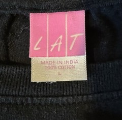 Vintage LAT Geisha Unisex Shirt Black Size LARGE Coin Attached Patchwork