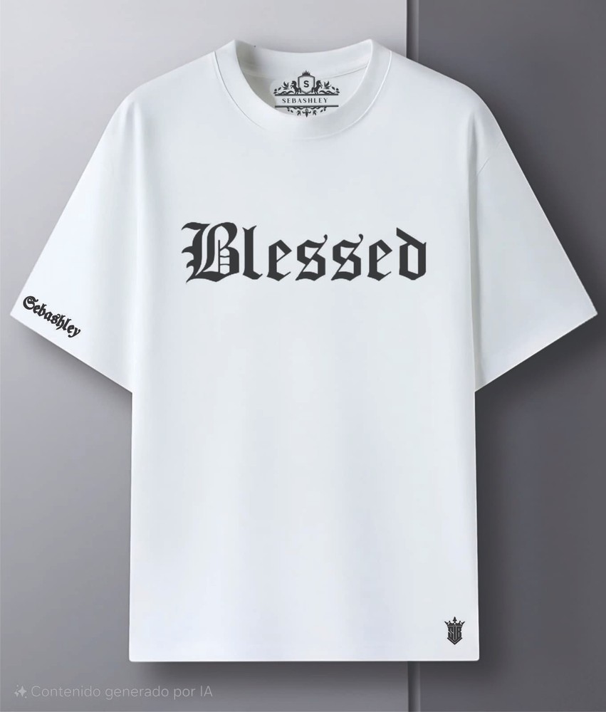 Sebashley Blessed T-shirt 100% Thick Cotton in Various Sizes High Quality
