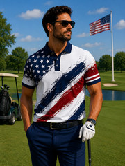 USA 250th Anniversary Golf Polo Shirt 1776-2026 American Flag Patriotic S-5XL