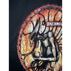 2009 Arcanium Metal Concert Tour Graphic Black Shirt 2000s S Small Y2K