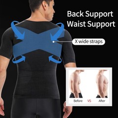 Men Fajas Para Hombres Faja Reductora De Hombres Body Abdomen Control Tee Shaper
