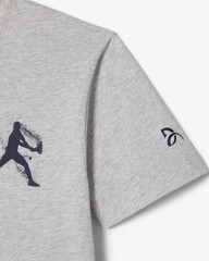Lacoste x Novak Djokovic Men’s Regular Fit Gray On Court T-shirt & Cap Medium