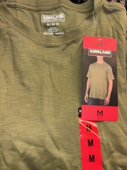 Kirkland Signature Men’s Classic Cotton Crew Neck T Shirt (Green, M) NWT