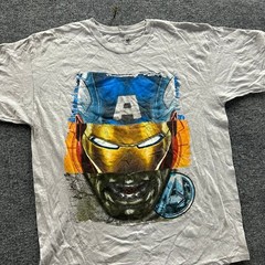 Marvel T-Shirt Mens Size XL Grey Avengers Graphic Captain America Iron Man Hulk