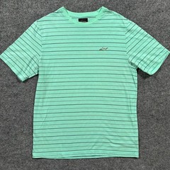 Greg Norman For Tasso Elba Performance Five Iron Tee Mens Size L Green Striped