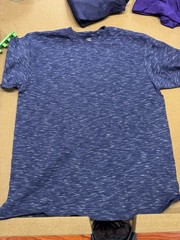 10 pack Fanatics Medium Mens Heather Navy Shirt Blank Short Sleeve Casual New