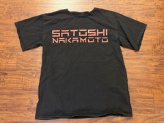 Satoshi Nakamoto Faded Black T-Shirt Men’s Size XL? CUT TAG Tee