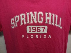 Spring Hill Florida 1967 Adult Large Pink TShirt