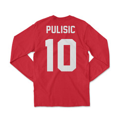 Pulisic Inspired 10 – USA Tribute 2 Side Soccer Long Sleeve T-Shirt