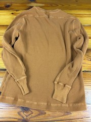 American Giant Mens M Waffle Knit Thermal Heavy Thick Base Layer Burnt Orange