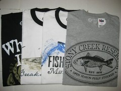 NWT Men’s Chaps Cotton T-Shirt Fish / Marina Print – Pick Your Style and Size