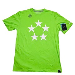 Nike Field General Quarterback Tee Mens Large Lime 5 Stars 623426-313 Imperfect