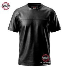 Men’s White Leather T-shirt Lambskin Summer Stylish Handmade Genuine Casual Fit