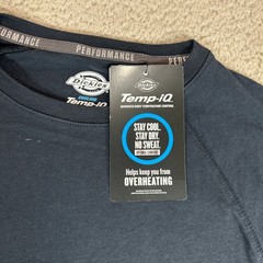 Dickies Temp-IQ Performance Cooling T-Shirt Mens Medium Navy Blue