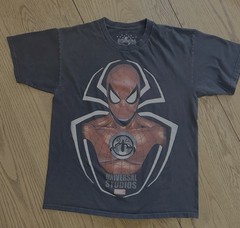 Universal Studios Spiderman Graphic L Shirt Marvel Ride 2009 Theme Park