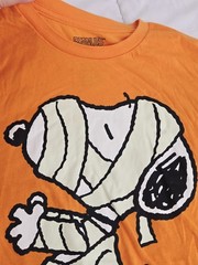 Peanuts Hybrid L Snoopy Mummy Orange cotton Blend Unisex Festive Halloween