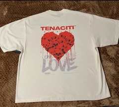 TENACITI STUDIOS Heart Graphic White Red Cotton Men’s 2XL Oversized