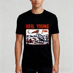 Vintage Neil Young Zuma Album Art Desert Camping T-Shirt for Men Women