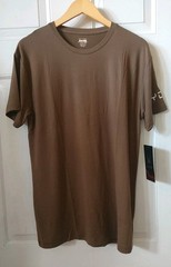 SPYDER FITTED BROWN LOUNGE WEAR T-SHIRT, SIZE L