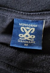 Danmark 100% Combed Cotton Embroidered Tee Navy Blue Medium Denmark