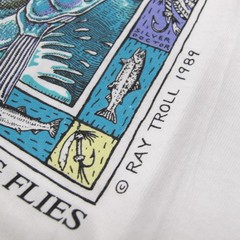 Vintage Ray Troll Shirt Mens XL White Fishing Nature Outdoor Art Tee 80s
