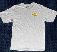 Bass Pro Shop Mens T-Shirt Size L Made In Pakistan Gray 90% Cotton 10% Polyester