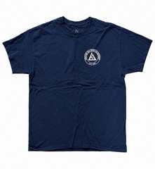 Gracie Jiu-Jitsu Academy Men’s Graphic Logo Crew Neck Tee L Blue