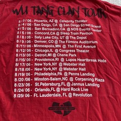 Vtg Y2K Wu Tang Clan 2006 Tour Rap Tee T-Shirt Red Size XXL RARE Wu Music Group