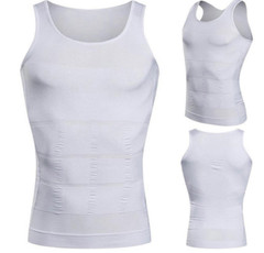 Men’s Slimming Body Shaper Vest Abs Abdomen Compression Workout Tank Tops…