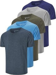 5 Pack Men’s Dry Fit T Shirts -Athletic Running Gym Workout Tees – Expert Choice