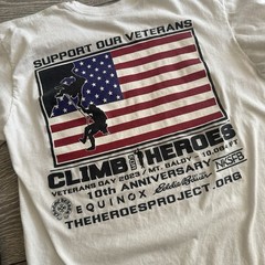 Chrome Hearts Equinox Climb for Heroes Veterans Day 2023 white graphic tee Large