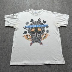 Vintage Robert Plant Non Stop Go Tour Shirt Men XL White 1988 Spring Ford