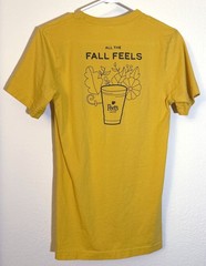Peet’s Coffee Logo Canvas T-Shirt Mustard Yellow Men’s Size Small “Fall Feels”