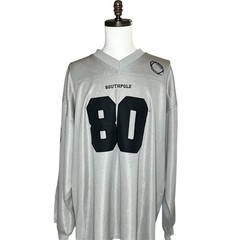 Southpole International Sports Men’s Gray Mesh Jersey V-Neck Long Sleeve 3XL