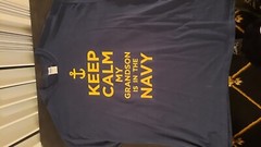 Keep Calm My Grandson Is In The Navy T Shirt 2xl