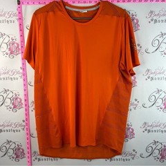 adidas T-shirt top stretchy Orange Short-Sleeve Athletic Tee