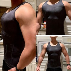Be-In-Shape For Men’s Slimming Vest Ultra Durable Compression Shapewear Tank Top