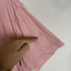 Primo Shirt Mens Medium Pink Henley Polka Dot Lightweight Stretch Tee Jersey