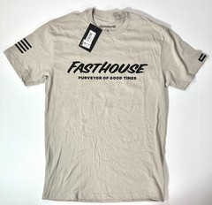 NWT Small Fasthouse Logo Tee, Light Grey Beige Purveyor Of Good Times