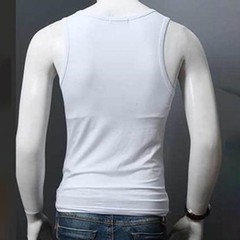 Men’s Comfort-Fit Sleeveless Tank Top Featuring U-Neck for Daily Fitness Wear