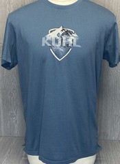 Kuhl Wildfibre Organic Cotton T Shirt Men’s Size XL Blue Short Sleeve Logo