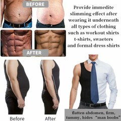 Men’s Shaper Cooling T-Shirt Compression Tummy Vest Underwear Slimming Tank Tops