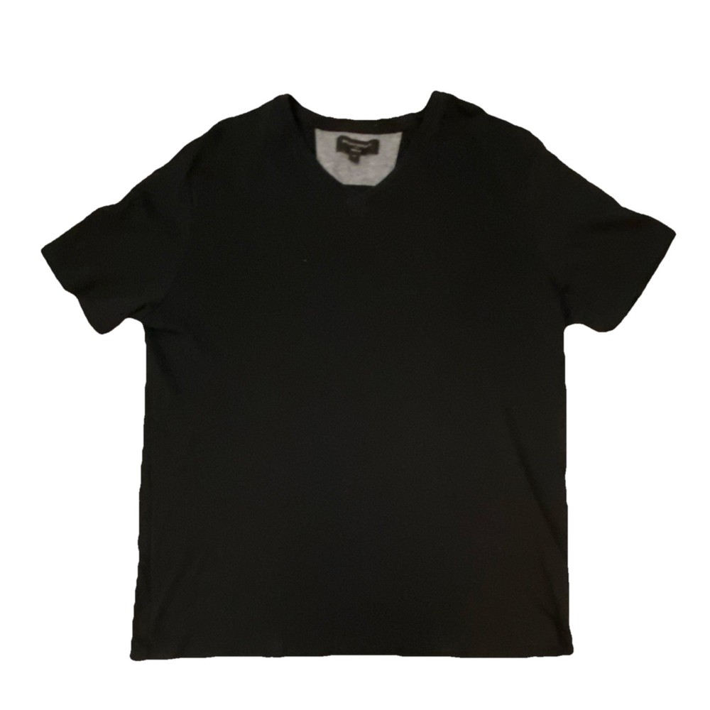 Banana Republic Dress Vee Black V-Neck Short Sleeve T-Shirt XL