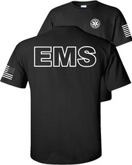 EMS T-Shirt, Emergency Medical Services American Flag BAF