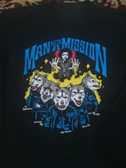 Vtg Man With A Mission Band Cotton Black Full Size Unisex Tee Shirt