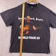 Zach Bryan Burn Burn Burn World Tour 2023 T-Shirt Mens Large Black Concert Merch